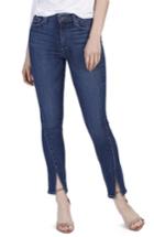 Women's Paige Julia High Waist Straight Leg Jeans With Twisted Seams - Blue