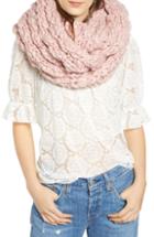Women's Free People Dreamland Chunky Knit Infinity Scarf, Size - Pink