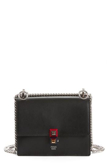 Fendi Small Kan I Leather Bag - Black
