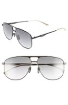 Men's Gucci 80s Monocolor 60mm Aviator Sunglasses - Black