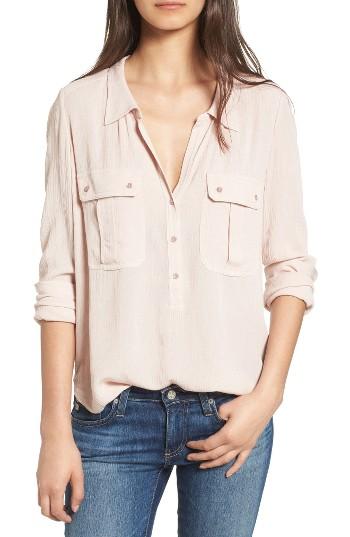Women's Ag Nevada Cotton Henley Shirt - Pink