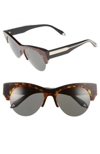 Women's Victoria Beckham 58mm Retro Sunglasses - Amber Tortoise/ Grey