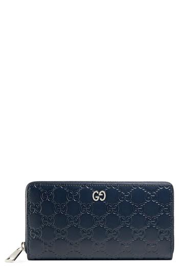 Men's Gucci Dorian Leather Wallet - Blue