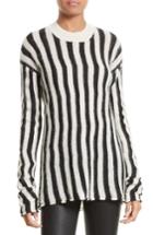 Women's Helmut Lang Technical Stripe Pullover - White