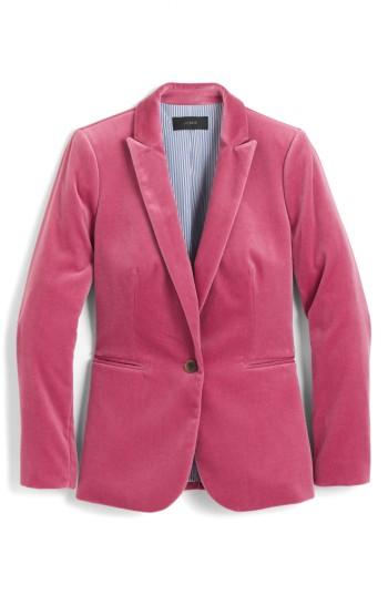 Women's J.crew Parke Velvet Blazer - Red