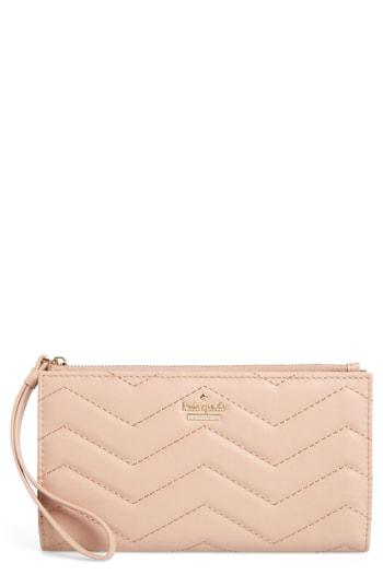 Women's Kate Spade New York Reese Park - Eliza Quilted Leather Wallet - Brown