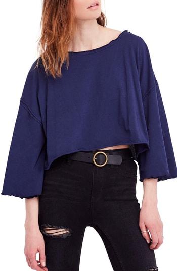 Women's Free People Bird Gang Tee - Blue
