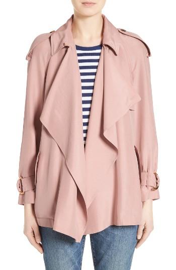 Women's Burberry Sanbridge Silk Wrap Coat - Pink