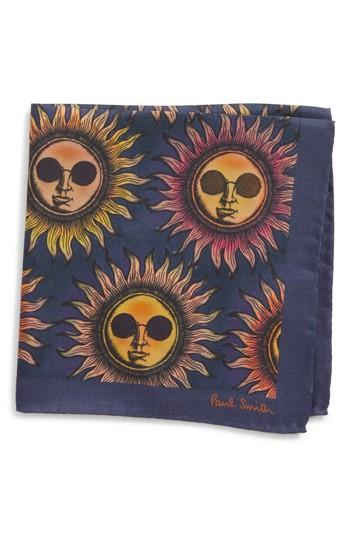 Men's Paul Smith Sun Print Silk Pocket Square