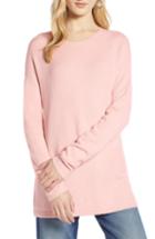 Petite Women's Halogen Bow Back Sweater, Size P - Pink