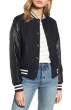 Women's Levis Mixed Media Varsity Bomber Jacket