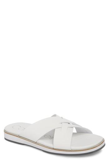 Men's Calvin Klein Dagan Slide Sandal M - White