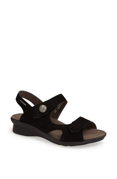 Women's Mephisto 'prudy' Leather Sandal M - Black