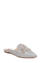 Women's Badgley Mischka Farley Embellished Mule .5 M - Metallic