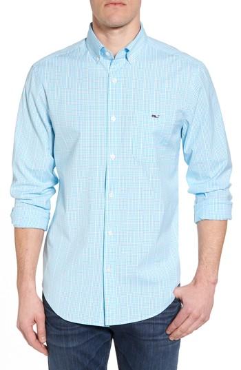 Men's Vineyard Vines Rolling Harbor Classic Fit Plaid Sport Shirt - Blue