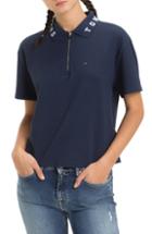Women's Tommy Jeans Tjw Logo Collar Polo - Blue