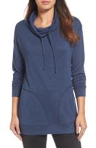 Women's Caslon Drawstring Cowl Tunic Top - Blue