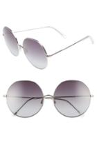 Women's D'blanc Sonic Boom 62mm Gradient Round Sunglasses - Palladium/ Gradient