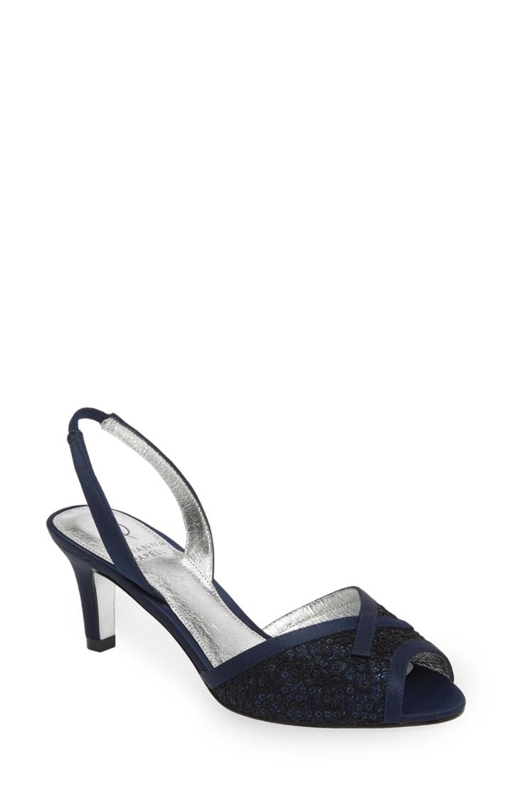 Women's Adrianna Papell Jolene Glitter Slingback Sandal M - Blue
