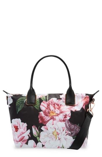 Ted Baker London Small Iguazu Print Nylon Tote - Black
