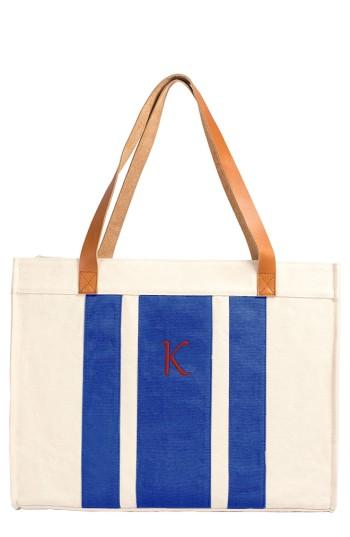 Cathy's Concepts Monogram Canvas Tote - Blue