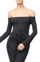 Women's Good American Off The Shoulder Thong Bodysuit - Black