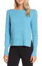 Women's Nordstrom Signature Waffle Stitch Cashmere Sweater - Blue/green