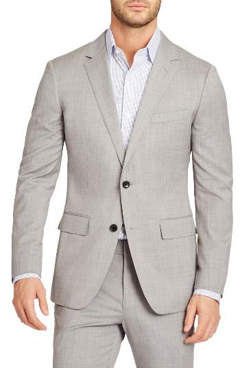 Men's Bonobos Jetsetter Trim Fit Stretch Wool Blazer R - Grey