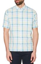 Men's Original Penguin Straight Hem Woven Shirt - Green