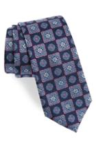 Men's Nordstrom Men's Shop Merry Medallion Silk Tie, Size - Blue