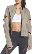 Women's Alo Mix Hooded Jacket - Grey