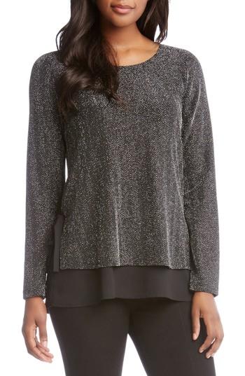 Women's Karen Kane Side Tie Metallic Top