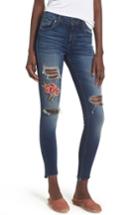 Women's Sts Blue Emma Rose Embroidered Step Hem Jeans - Blue