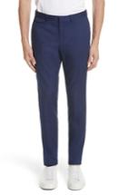 Men's Z Zegna Flat Front Stretch Cotton Trousers Us / 48 Eu R - Blue