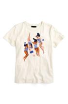 Women's Virginie Morgand X J.crew Sunbathers Graphic Tee, Size - Beige