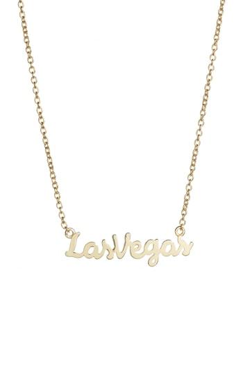 Women's Argento Vivo Script Las Vegas Pendant Necklace