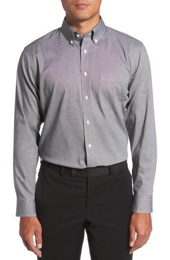 Men's Nordstrom Men's Shop Trim Fit Non-iron Dress Shirt .5 - 34/35 - Grey