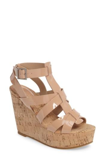Women's Pelle Moda Rayjay Wedge Sandal .5 M - Beige