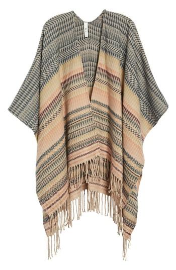 Women's Bp. Stripe Ruana, Size - Beige