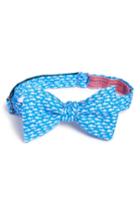 Men's Vineyard Vines Go Fish Silk Bow Tie, Size - Blue