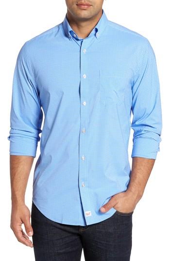 Men's Vineyard Vines Anchor Row Classic Fit Check Sport Shirt - Blue