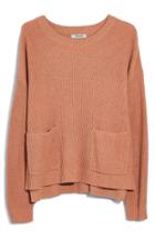 Women's Madewell Patch Pocket Pullover Sweater, Size - Brown