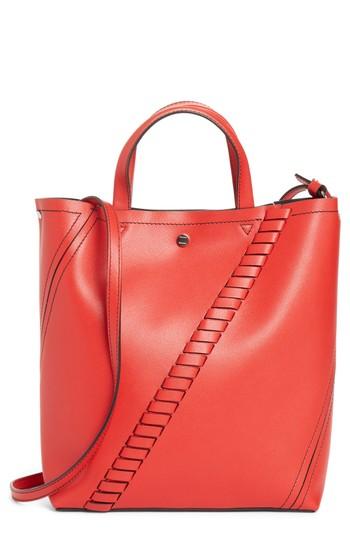 Proenza Schouler Mini Hex Whipstitch Calfskin Leather Tote - Red