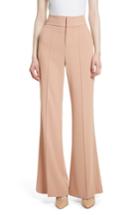 Women's Alice + Olivia Dawn High Waist Front Pintuck Flared Pants - Pink