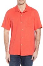 Men's Tommy Bahama St Lucia Fronds Silk Camp Shirt, Size - Orange