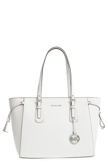 Michael Michael Kors Voyager Leather Tote - White