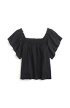 Women's J.crew Smocked Top - Black