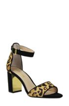 Women's J. Renee Flaviana Genuine Calf Hair Ankle Strap Sandal W - Black