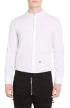 Men's Dsquared2 Band Collar Poplin Shirt