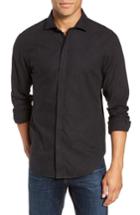 Men's Bonobos Unbutton Down Slim Fit Grid Sport Shirt - Grey